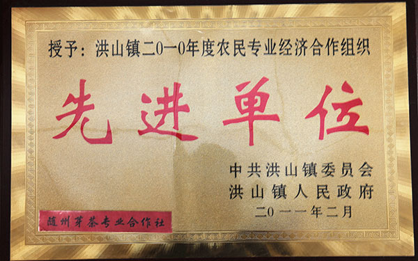 隨州芽茶專業合作社先進單位